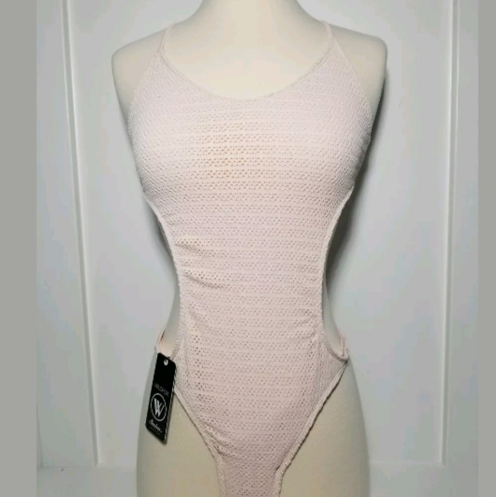 Wildfox Light Pink One Piece Swimming Suite L